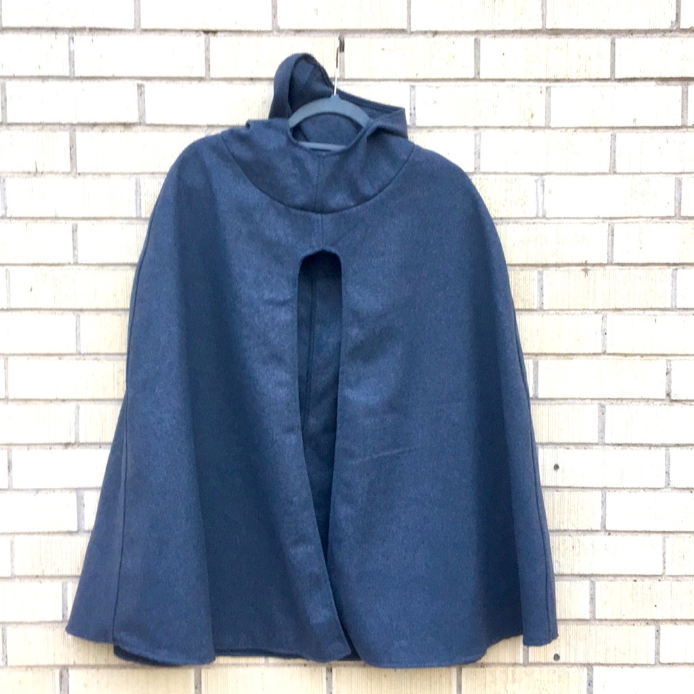 White House Black Market Dark Navy Hooded Cape